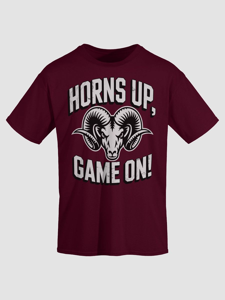 Horns Up Ram's Head Distressed T-Shirt product image (29)