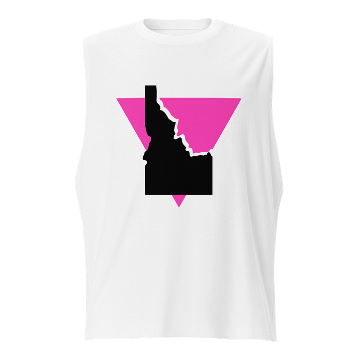 "PINK TRIANGLE" light masc muscle tank product image (1)