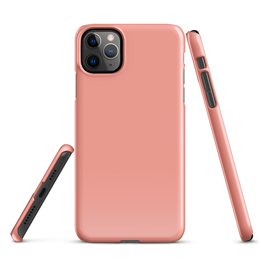 Peach Pink Solid Color iPhone® Glossy Snap Case product image (3)