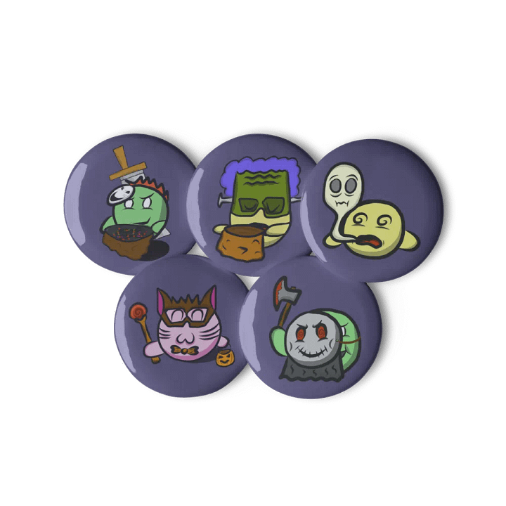 Dango Spooky Set - Pin Buttons product image (1)