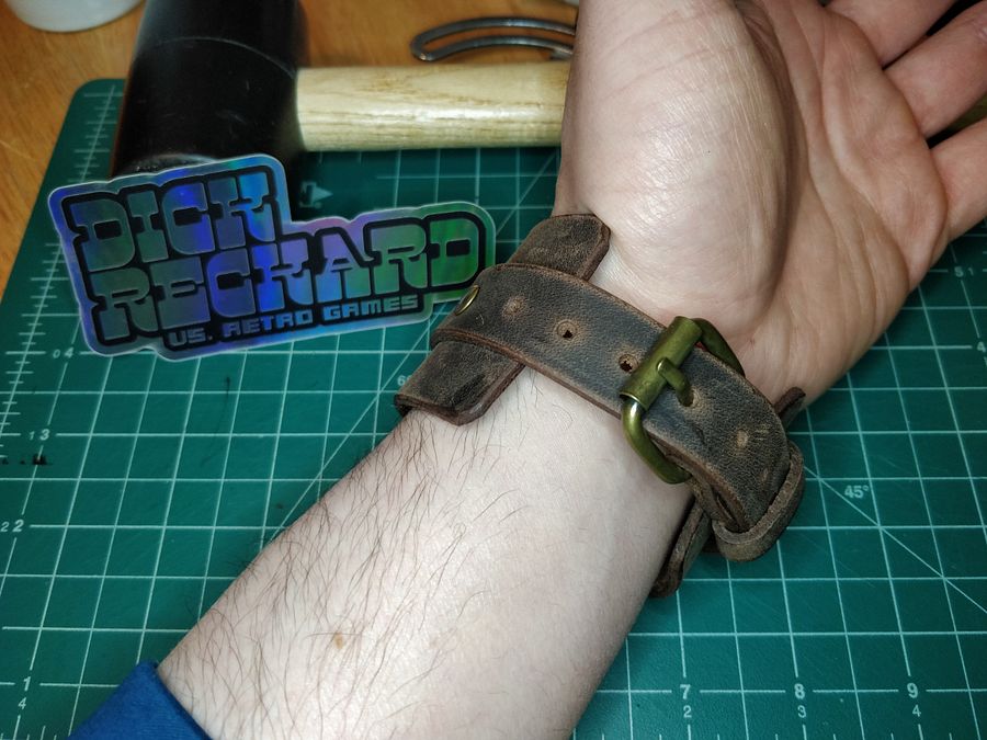 Brown 1 Band Leather Cuff 02 0B product image (6)