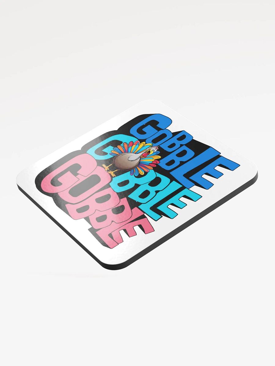 Gobble Gobble Gobble Turkey Glossed Cork Coaster product image (4)