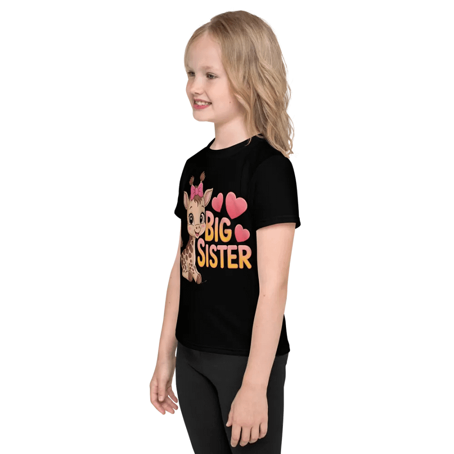 Big Sister Giraffe All-Over Print Kids T-Shirt product image (3)