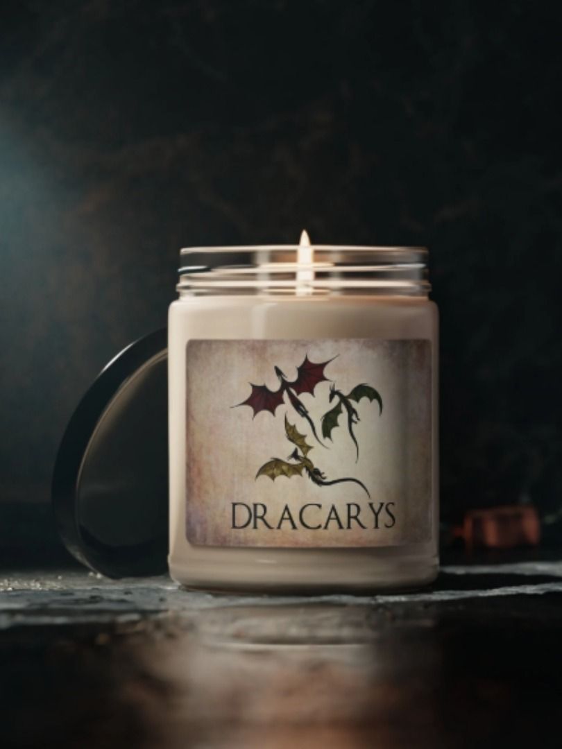 Dracarys Baby Dragon Candle - Fantasy Fire Candle with Dragon Art product image (1)