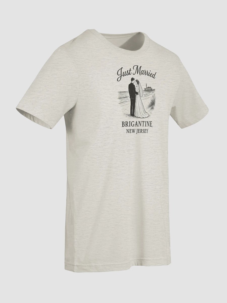 Brigantine NJ "Just Married" Ultra-Soft Wedding Tee product image (7)