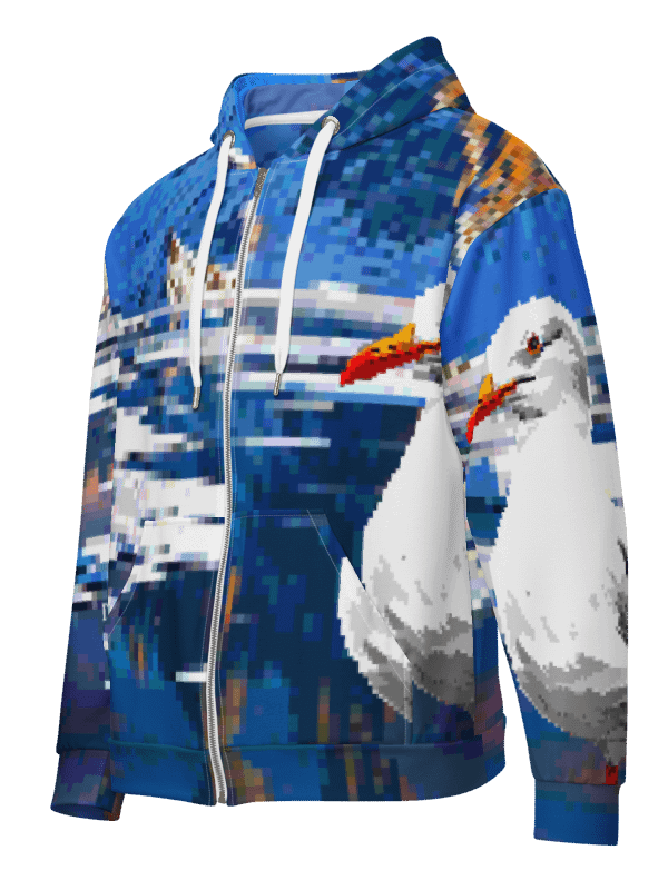 Pixelated Wilderness Unisex Zip Hoodie product image (4)