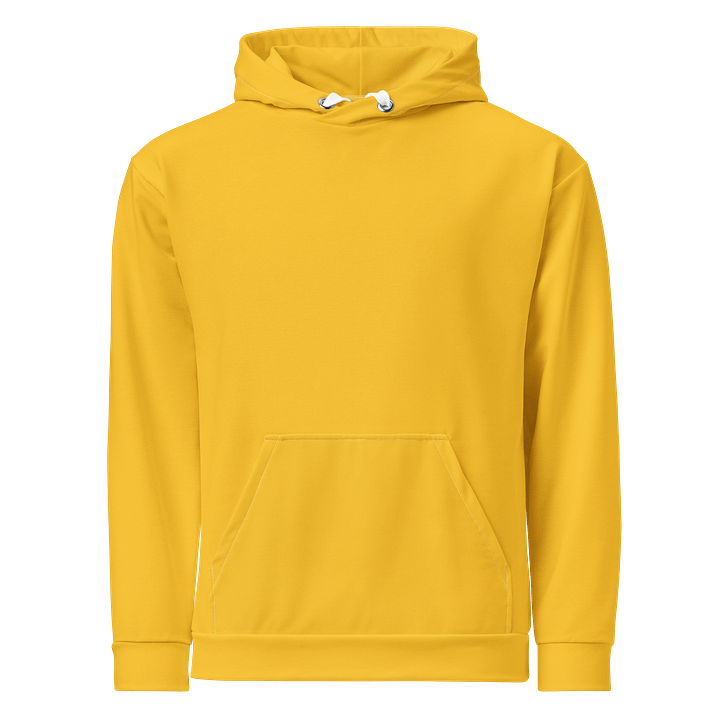 Mustard Yellow Solid Color Eco Friendly Pullover Unisex Hoodie product image (1)