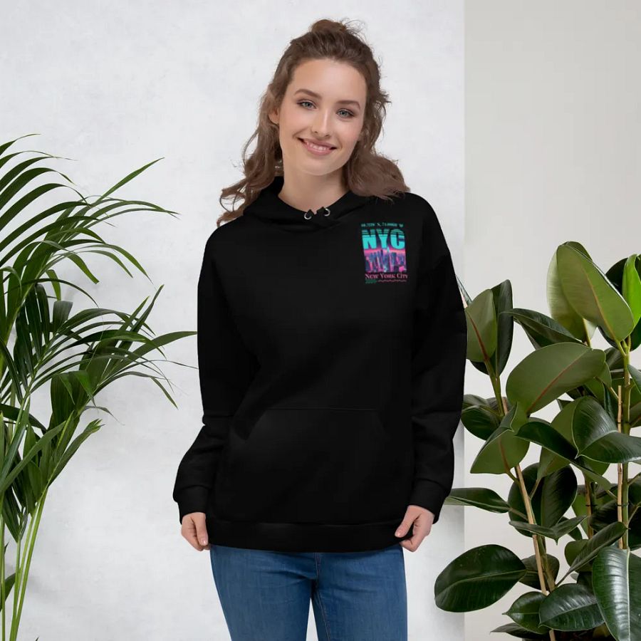 NYC New York City Graphic All Over Print Hoodie product image (4)