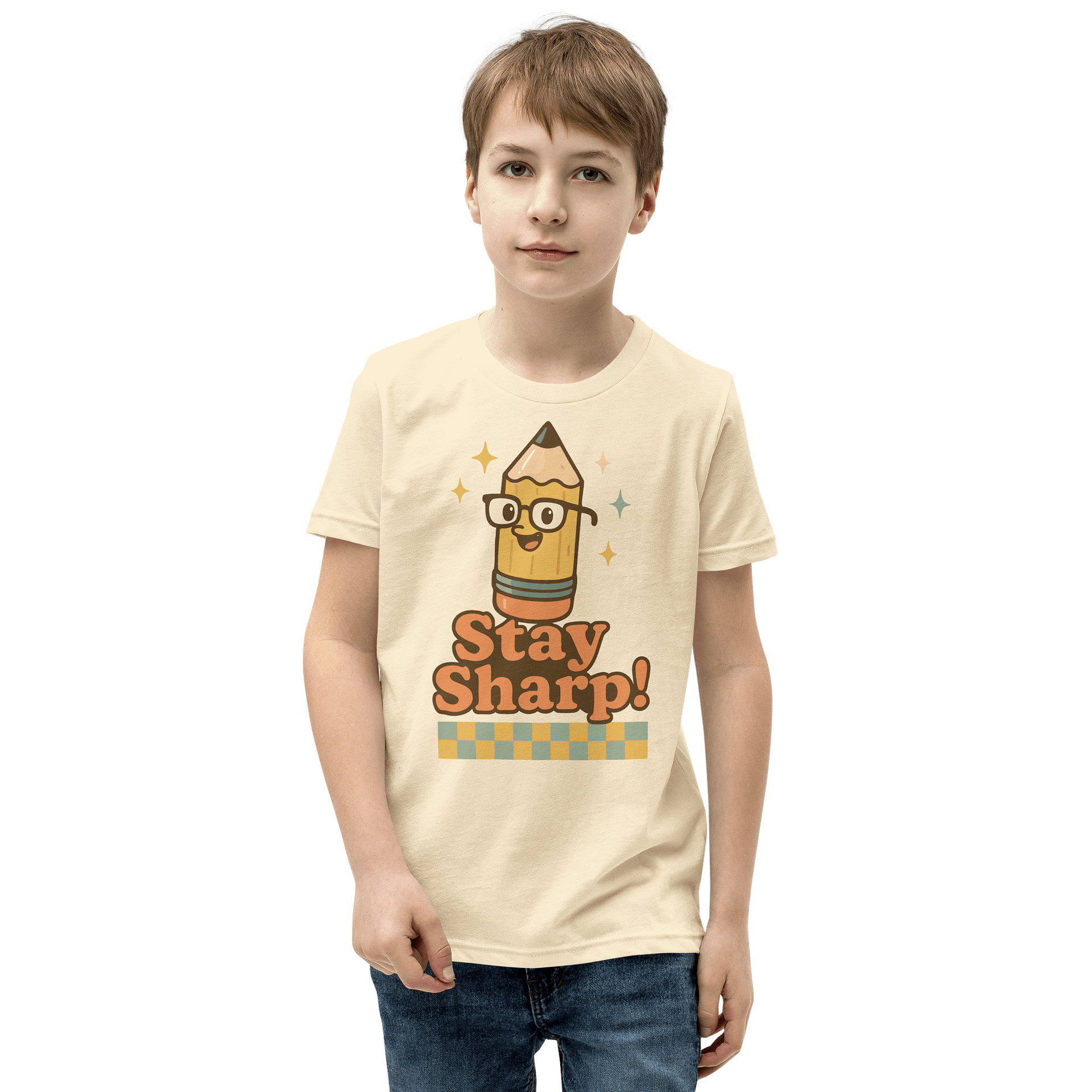 Fun Stay Sharp Kids T-Shirt – Bella+Canvas 3001Y product image (1)