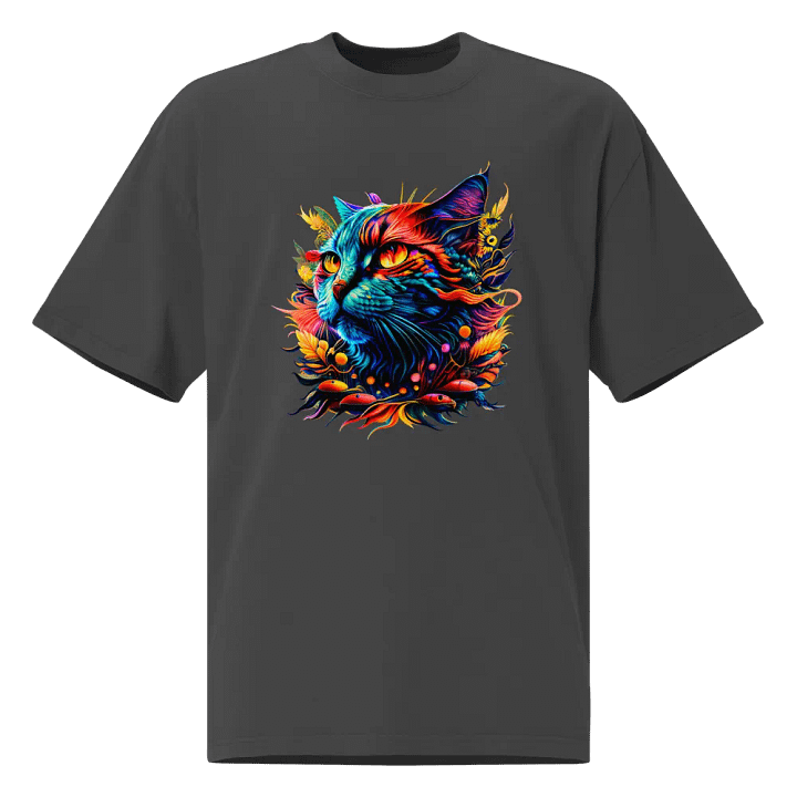 [Trippy Cat] Oversized T-Shirt product image (1)