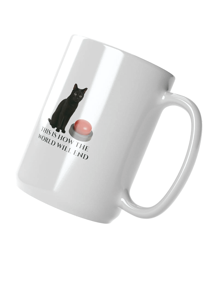 Apocalyptic Cat Button Mug product image (2)