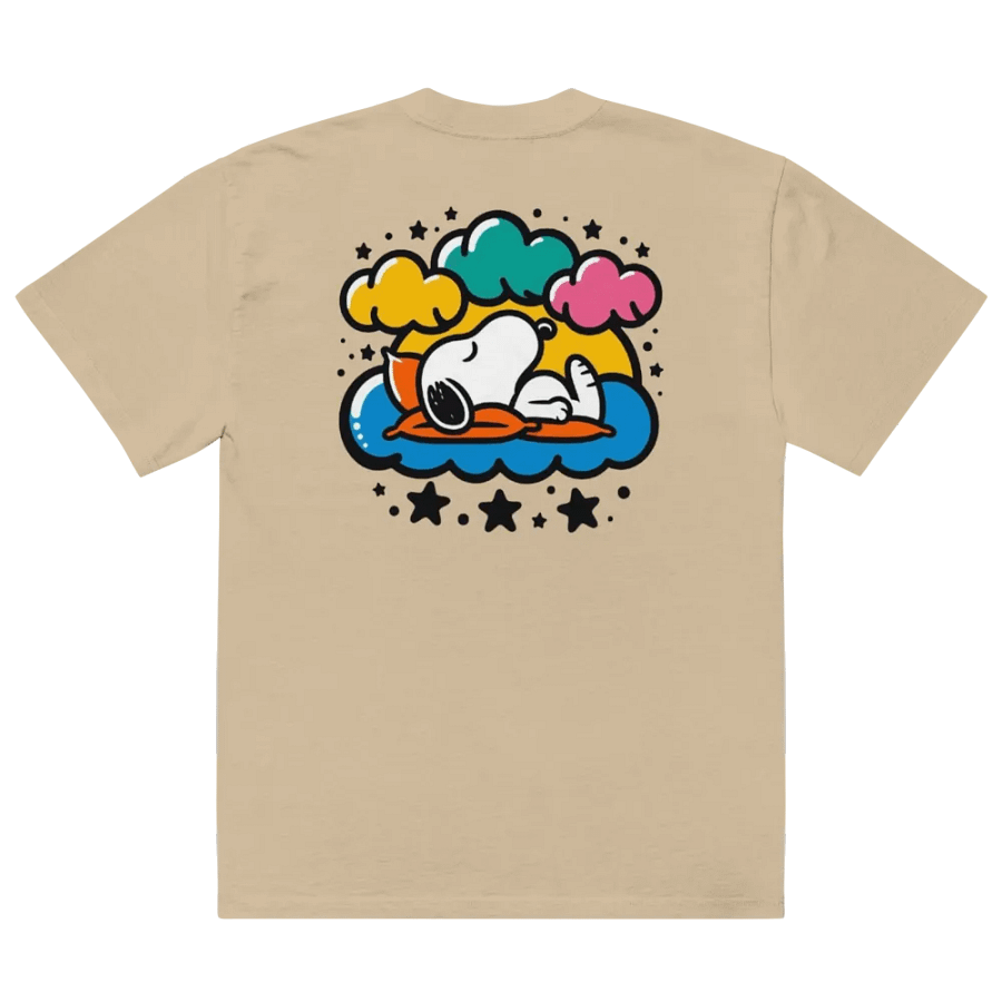 Dreamy Dog Clouds Oversized T-Shirt product image (6)