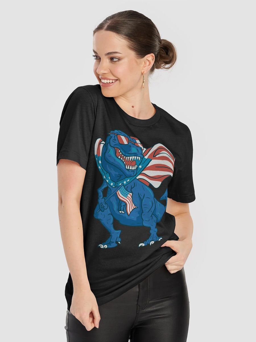 USA Patriotic T-Rex Dinosaur American Flag T-Shirt product image (82)