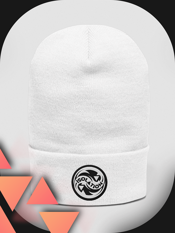 ISOL▲TION — 2024 LOGO — CUFFED BEANIE — B&W product image (1)