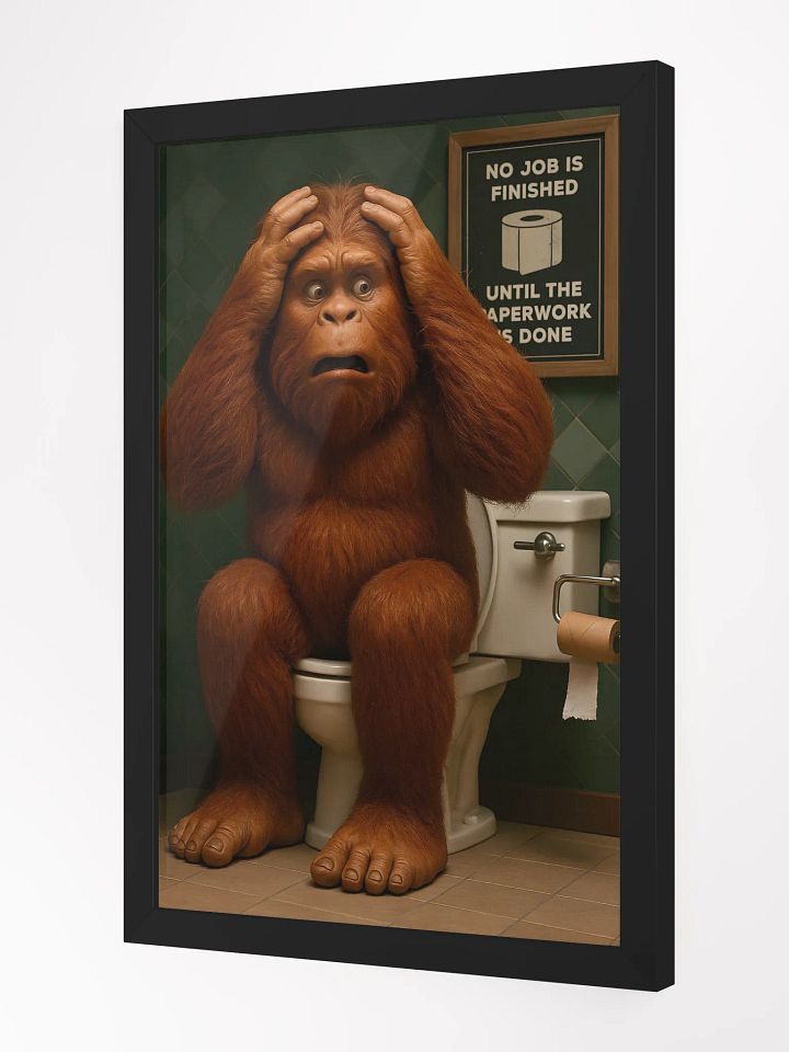 "Sasquatch’s Worst Nightmare – Funny Bathroom Wall Art" product image (4)
