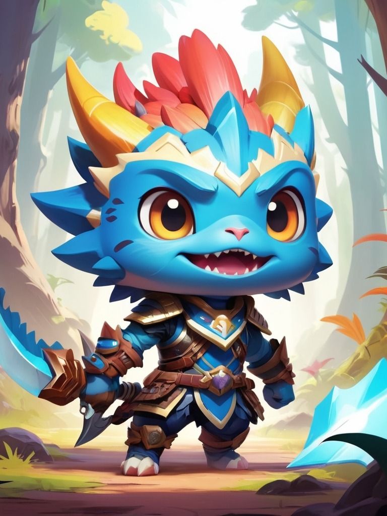 Chibi Monster Warrior Set C - Pin Button Collection product image (3)
