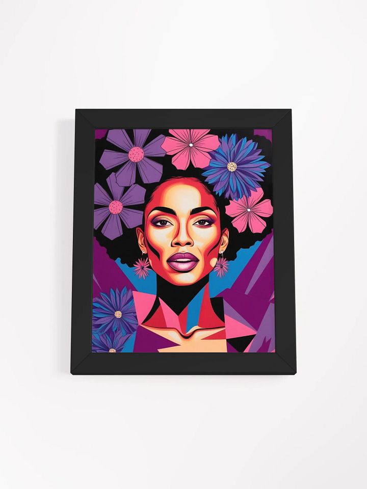 Floral Afro Stylized Framed Poster product image (4)
