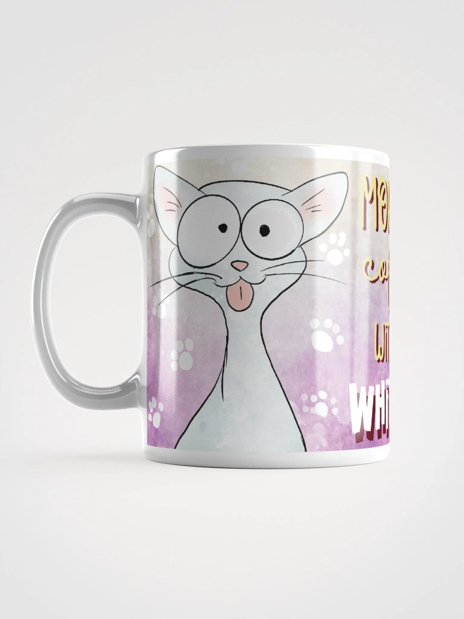 Morning Coffee with My White Cat Mug product image (3)