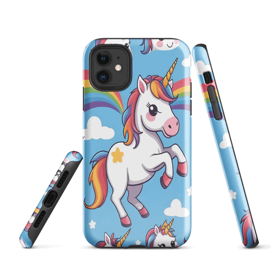 HAPPY RAINBOW UNICORN! Tough iPhone® Case product image (1)