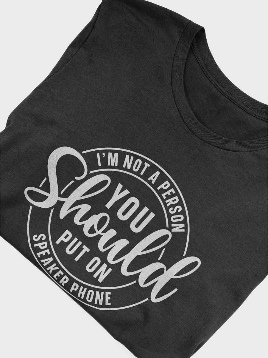 Im Not A Parson You Should Put On Speaker Phone Women's Black T-Shirt product image (6)