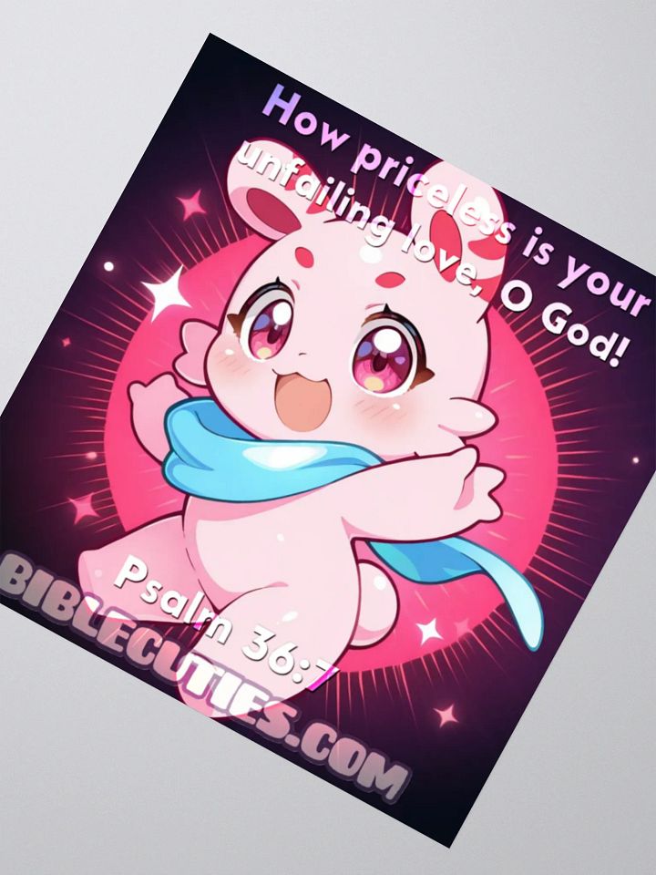 Bible Cuties Rosy - How priceless is your unfailing love, O God! Sticker product image (3)