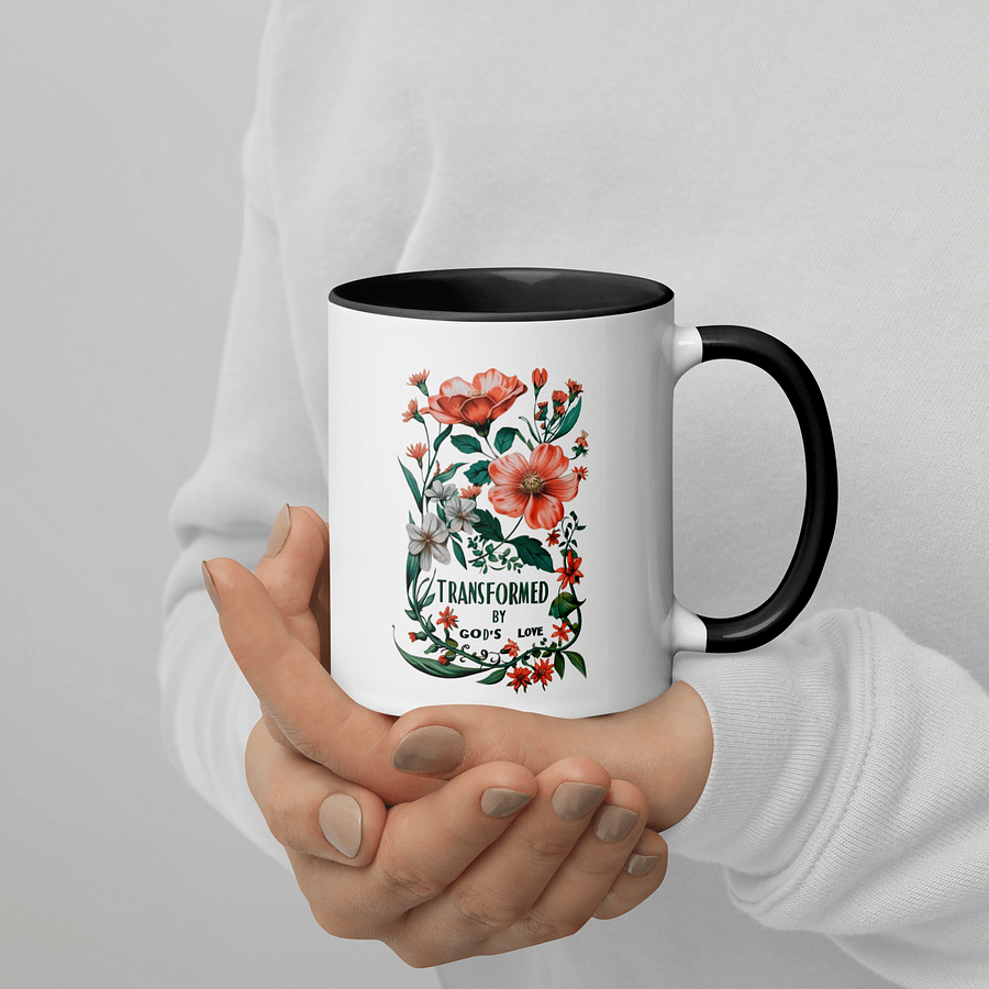 Transformed By God's Love Symmetrical Floral Bliss Ceramic Mug product image (2)