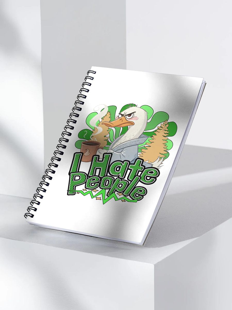 I Hate People Goose Quirky Robe Spiral Notebook product image (3)