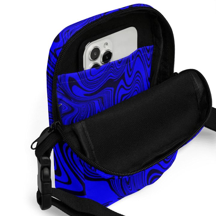 Utility Crossbody Bag - Abstract Blue Swirls product image (2)