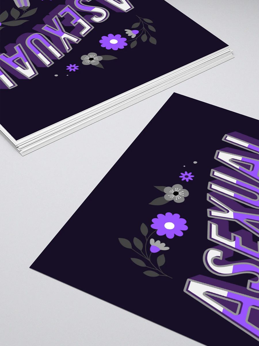 Floral Asexual Sticker (Purple Background) product image (12)
