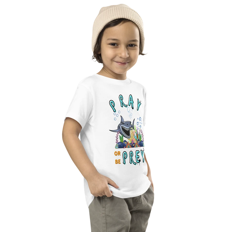 Pray Or Be Prey Funny Christian Toddler T-Shirt product image (4)