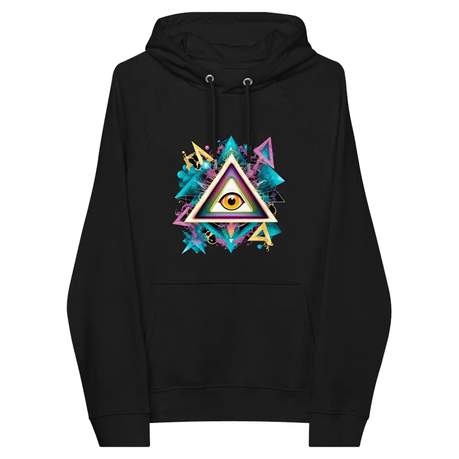 [All Seeing Eye] Unisex Eco Raglan Hoodie product image (9)