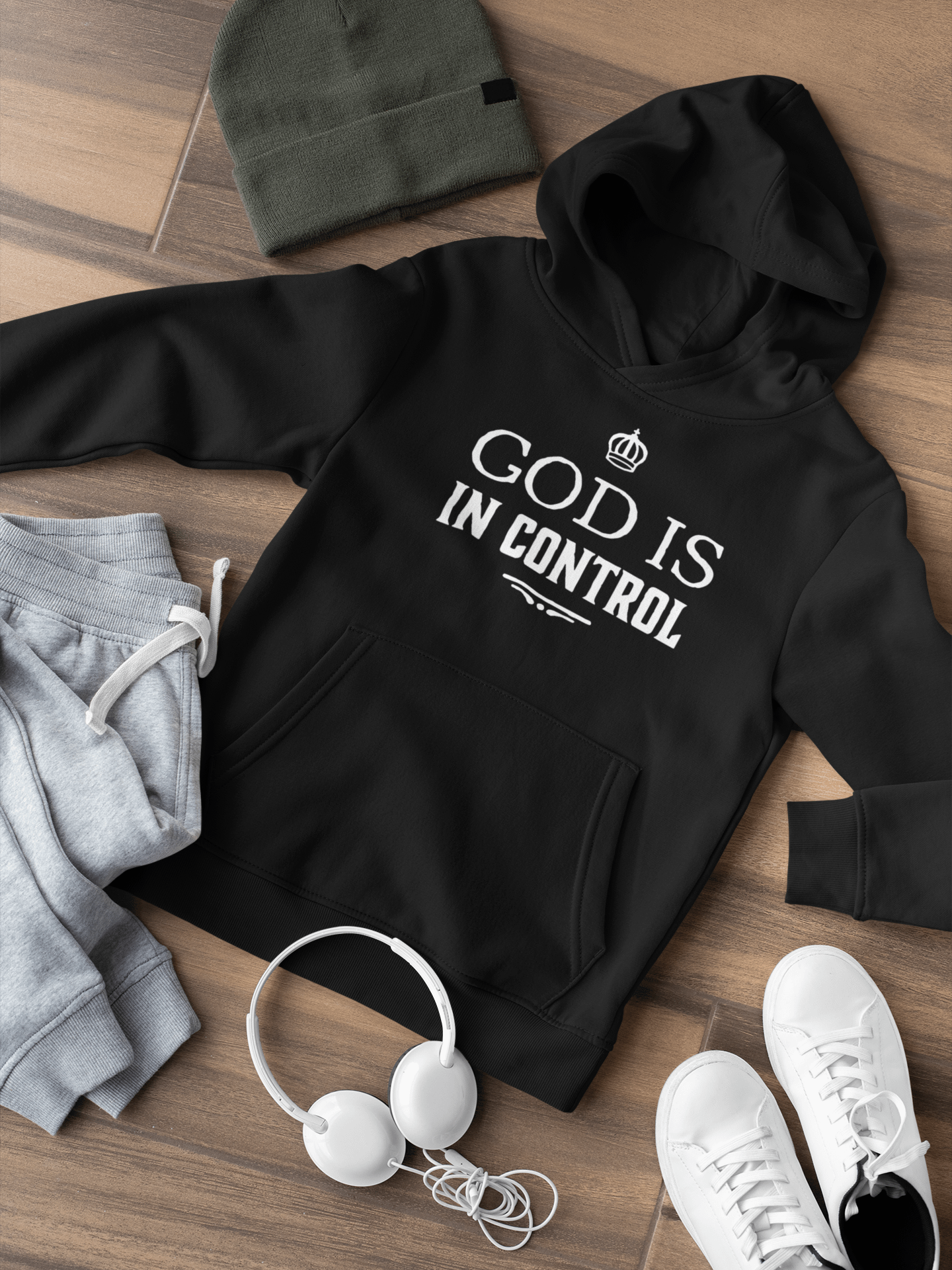 Christian Hoodie God Is In Control product image (1)