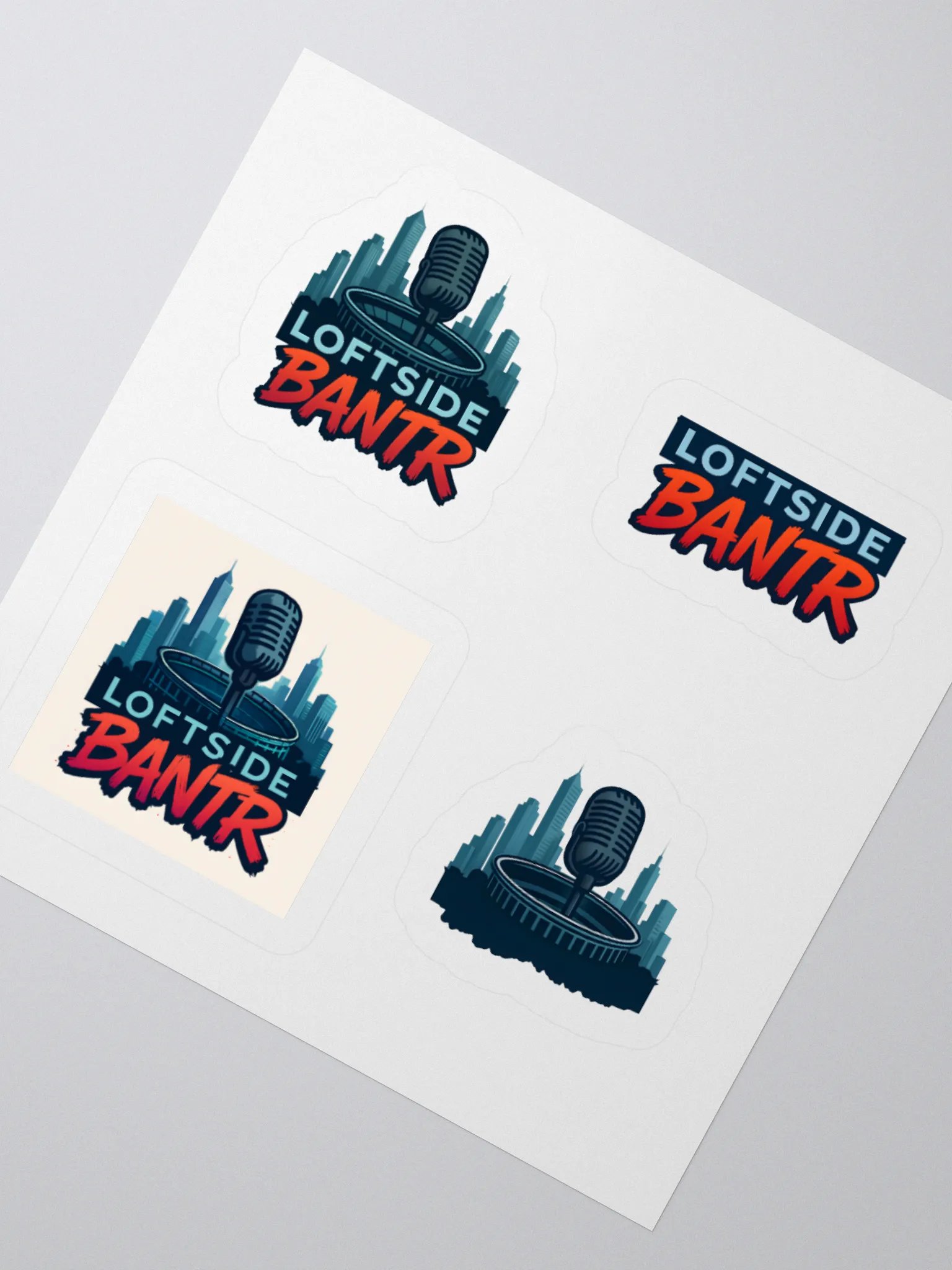 City Mic Kiss Cut Stickers product image (5)