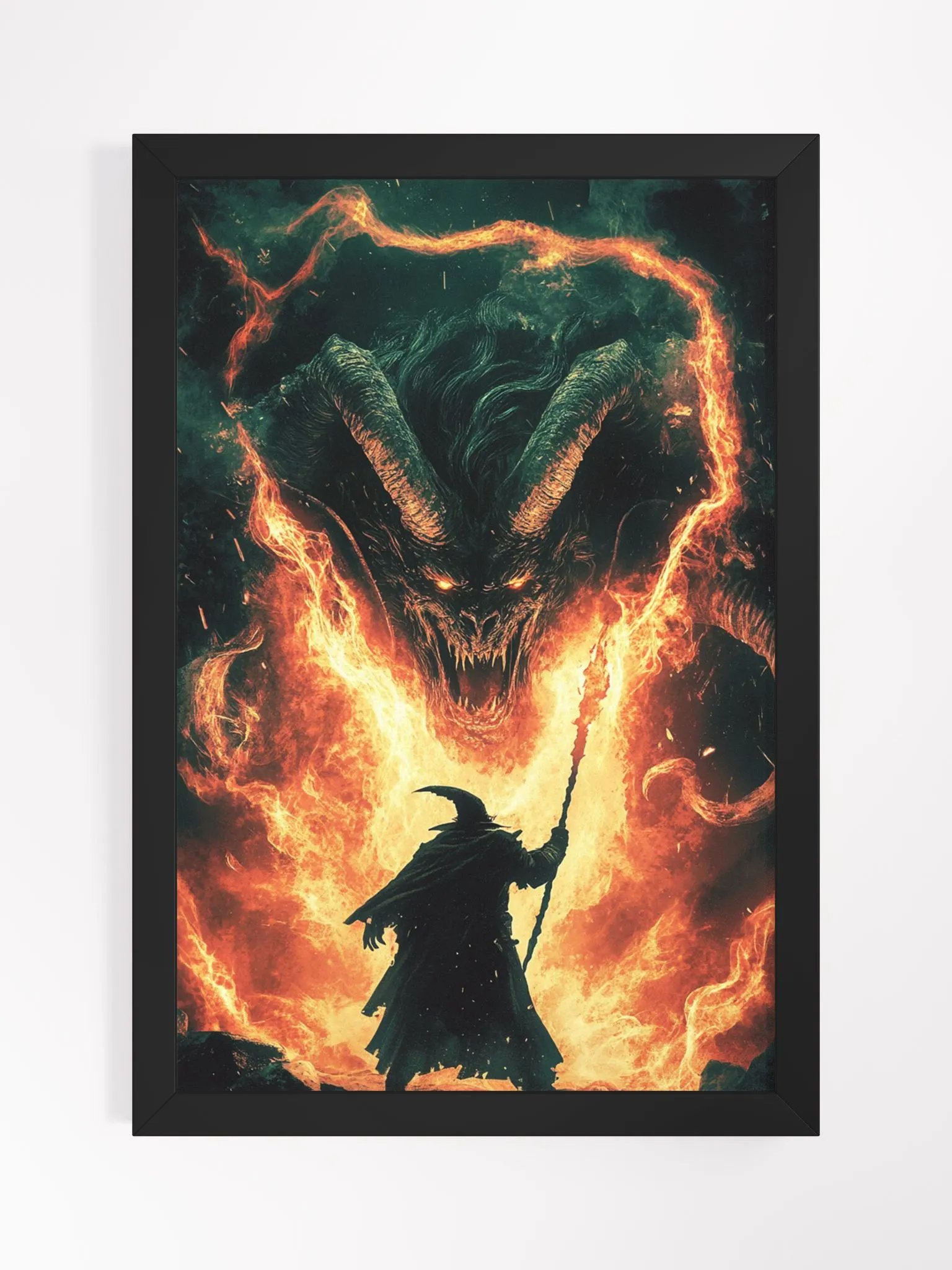 Battle of Fire and Magic - Framed High-Quality Matte Poster product image (2)