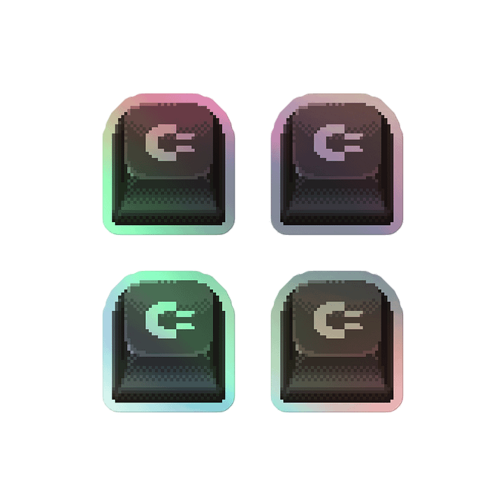 Pixel 64 Key Holographic Sticker Sheet product image (2)