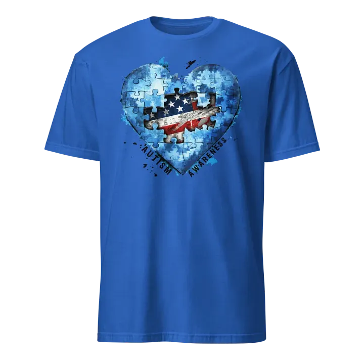 Autism Heart Puzzle American Flag product image (11)