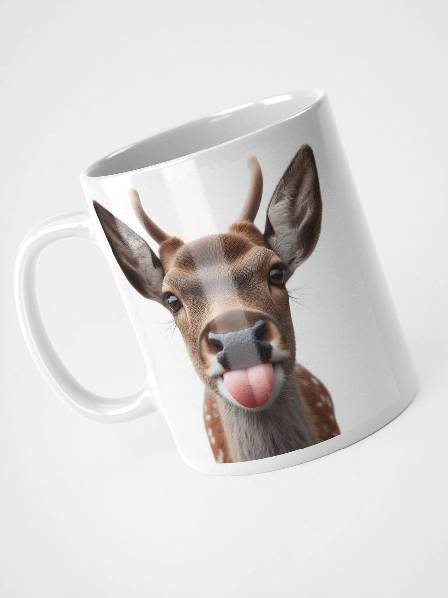 Rude Deer #Humorous Glossy Mug - White product image (3)