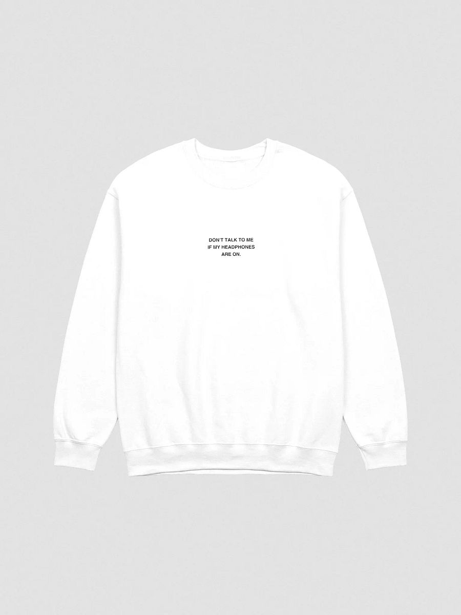 HEADPHONES ON embroidered crewneck (black) product image (5)