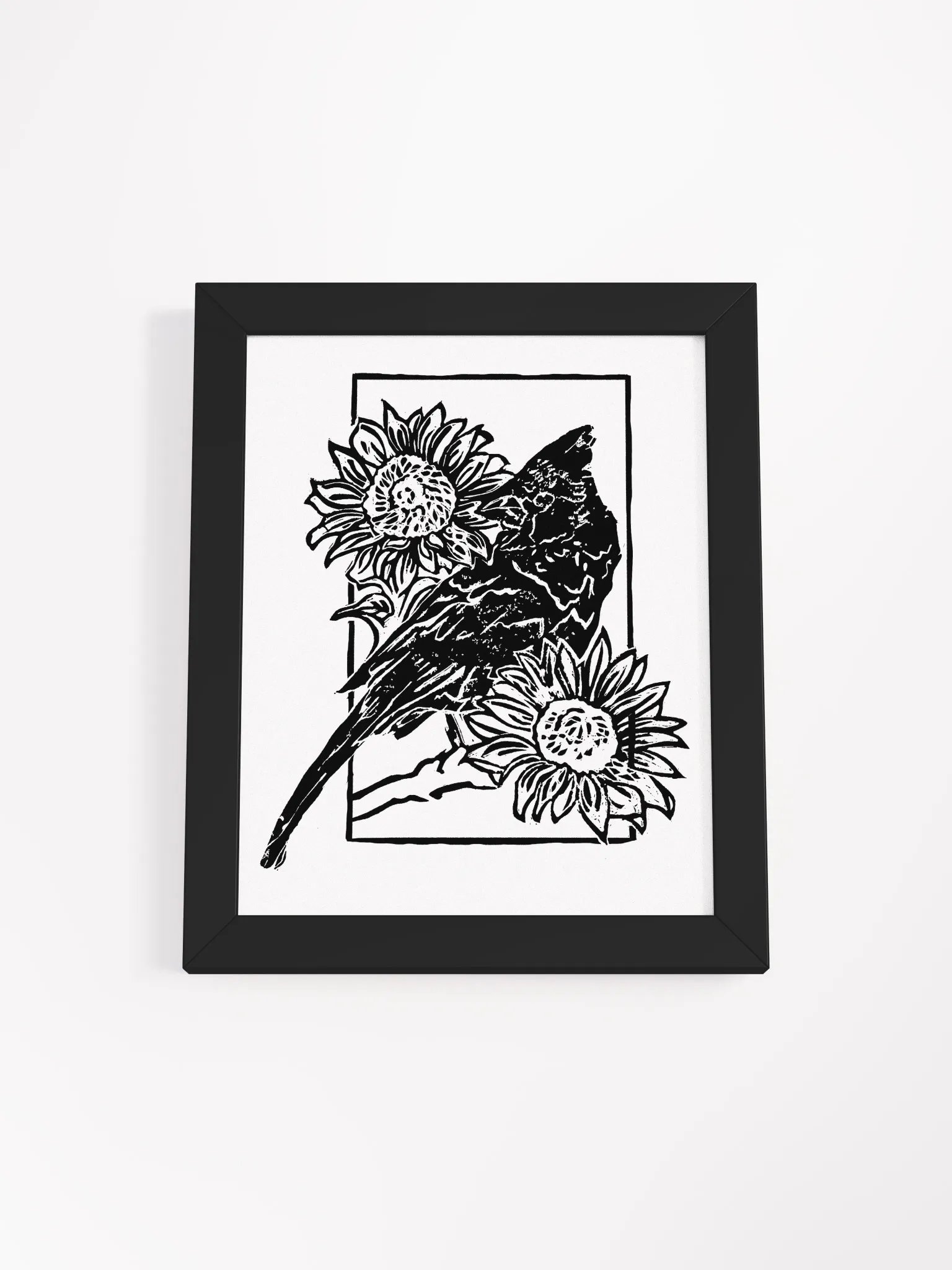 Birdie in Black Framed High-Quality Matte Poster Print product image (1)