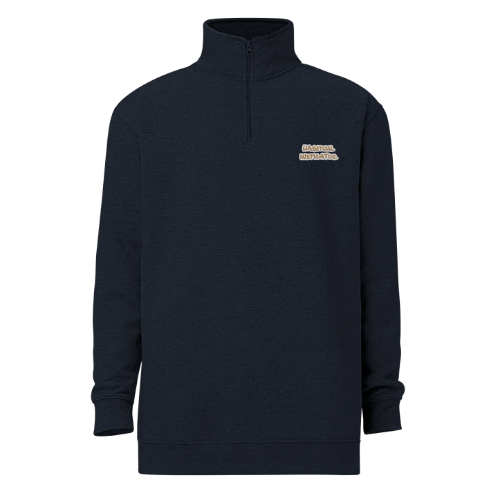HABITUAL INSTIGATOR (brass bubble design) embroidered quarter zip product image (7)