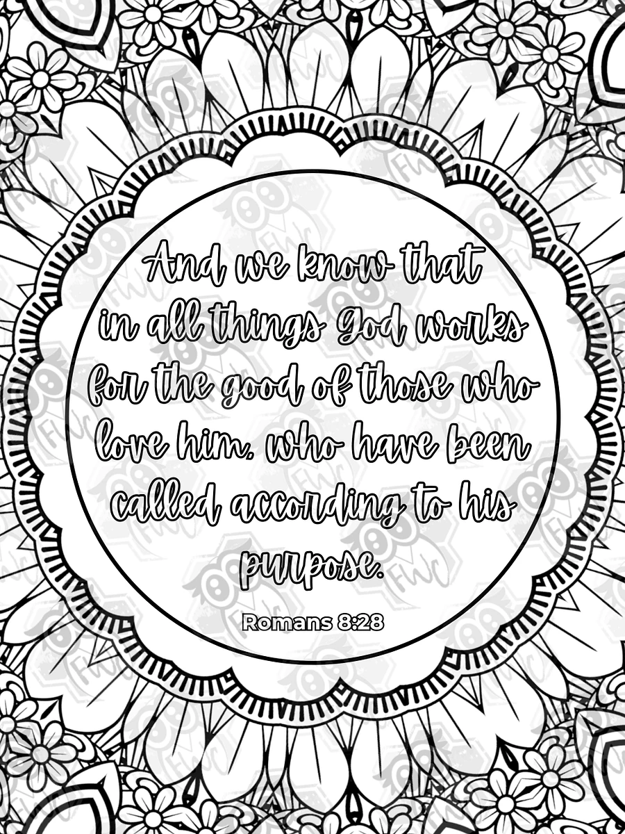 2 Pack Printable Romans 8:28 Action Plan & Coloring Page product image (3)