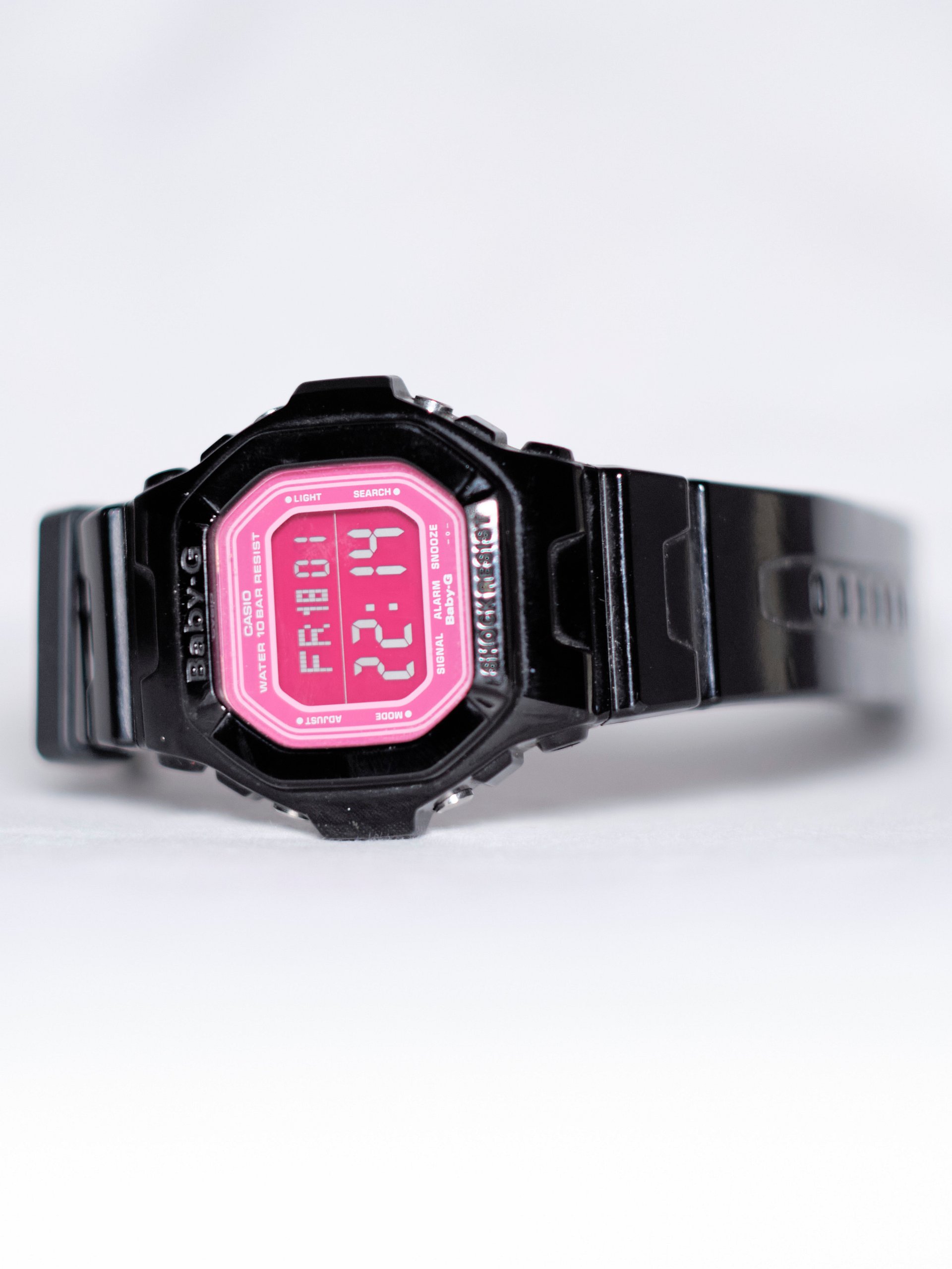 CASIO BG-5601 black pink Digital square basic Baby-G shock product image (8)