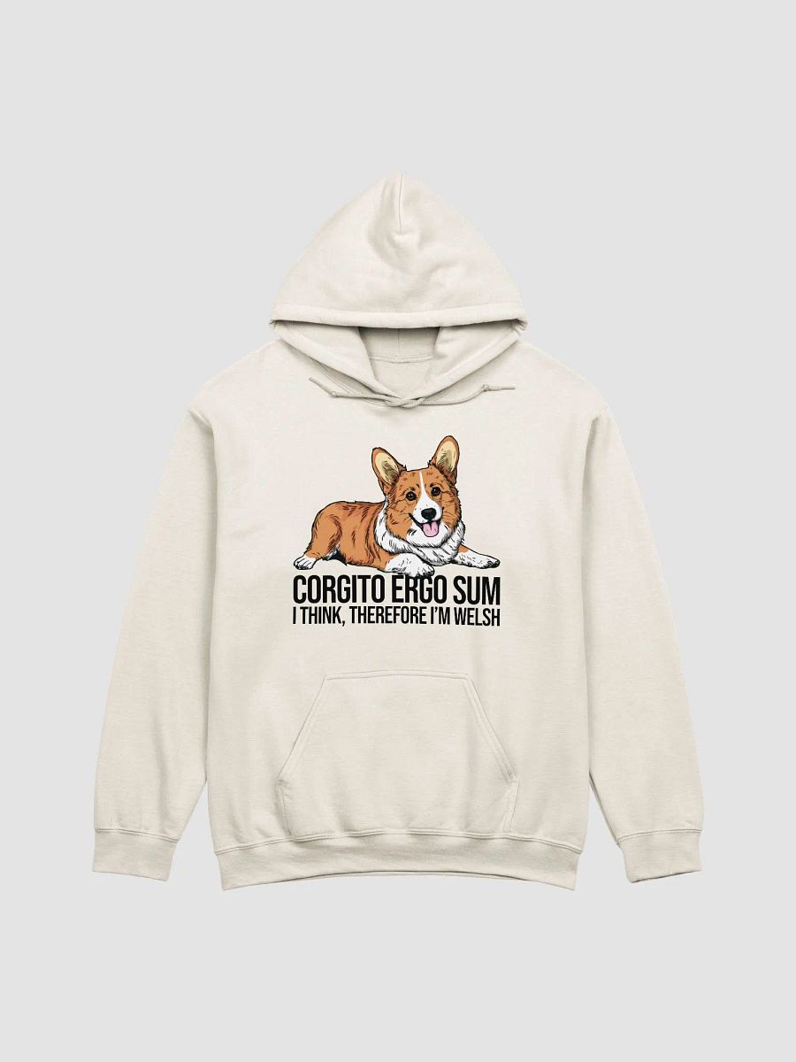 Corgito Ergo Sum Hooded Sweatshirt of a Pembroke Welsh Corgi | Funny Hoodie for Herding Dog Paw-rents product image (18)