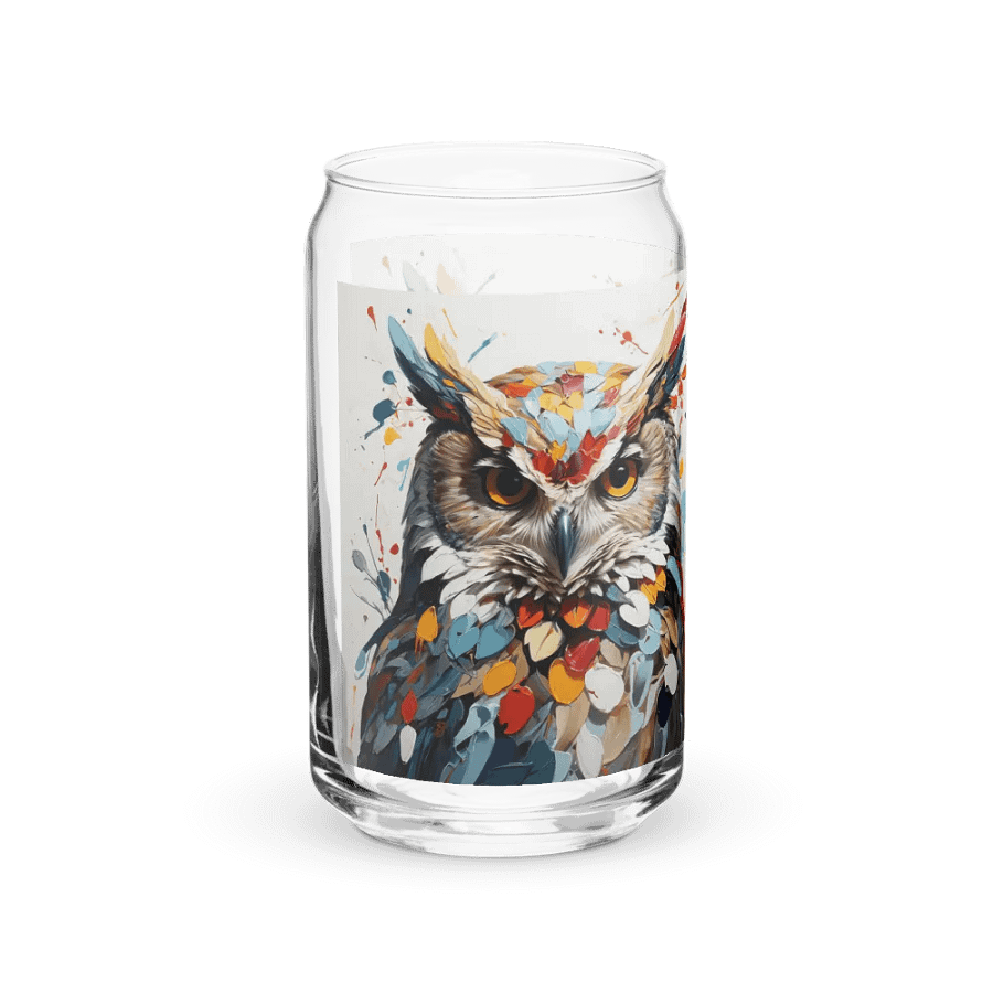Vibrant Wisdom Owl Glass Can Sipper product image (11)