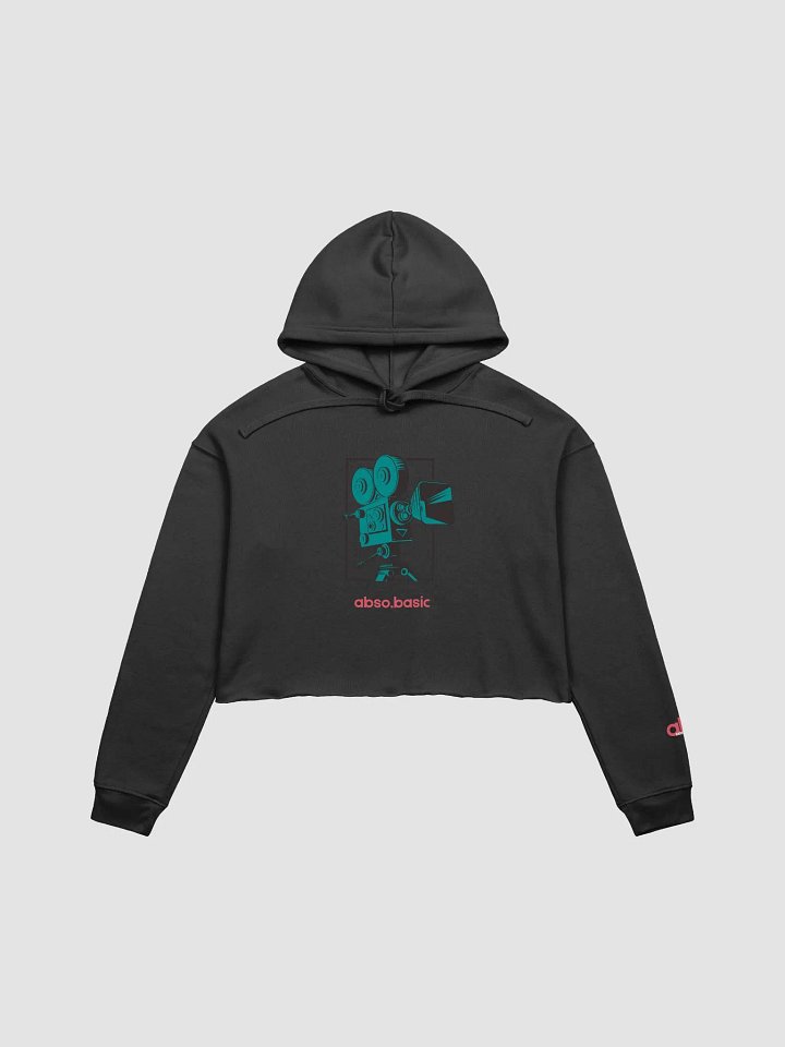 Lights Camera Action Vintage Illustration Crop Hoodie product image (5)