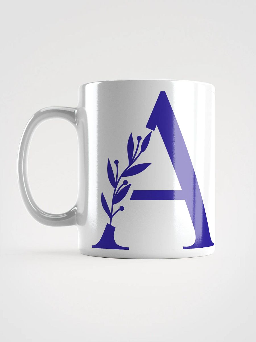 Aesthetic Foliage White Mug (Blue) product image (6)