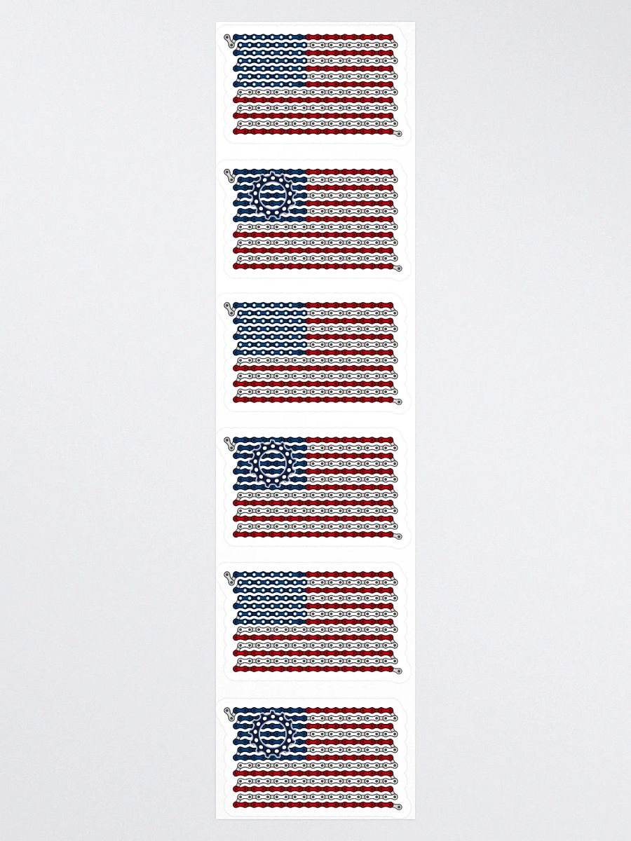 USA Dual Bike Chain Flag Sticker 6 Pack product image (3)