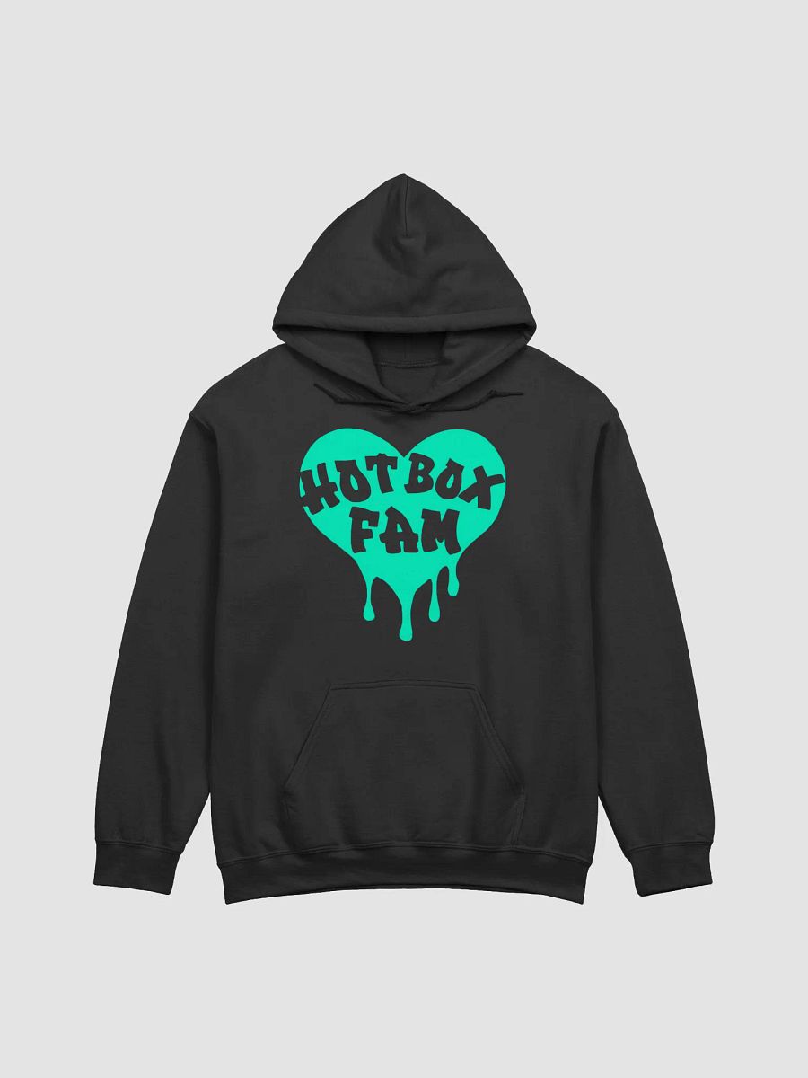 UNISEX HOT BOX FAM TRANSPARENT SEAFOAM GREEN LOGO ON HOODIE product image (1)