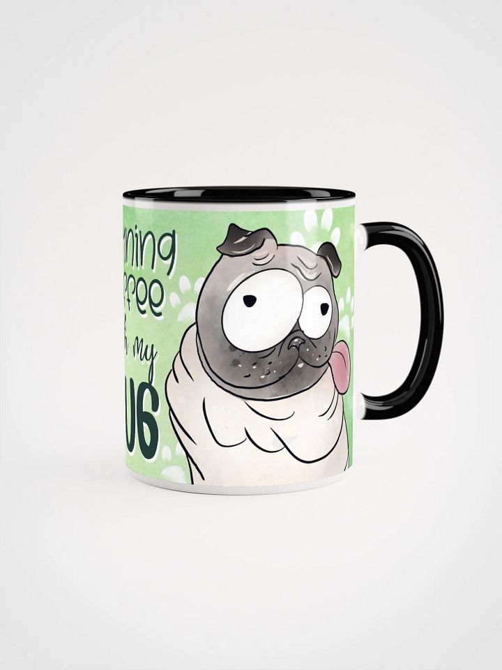 Morning Coffee with My Pug Accent Mug product image (1)