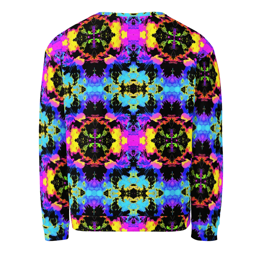 Abstract Neon Melting Daises Unisex Sweatshirt product image (5)